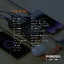 Porodo Lara 30000mAh Power Bank with Integrated Cables & Flashlight - Black3.webp
