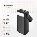 Porodo Lara 30000mAh Power Bank with Integrated Cables & Flashlight - Black7.webp