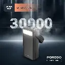 Porodo Lara 30000mAh Power Bank with Integrated Cables & Flashlight - Black6.webp