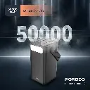 Porodo Lara 50000mAh Power Bank with Integrated Cables & Flashlight - Black.webp