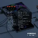 Porodo Lara 80000mAh Power Bank with Integrated Cables & Flashlight - Black3.webp
