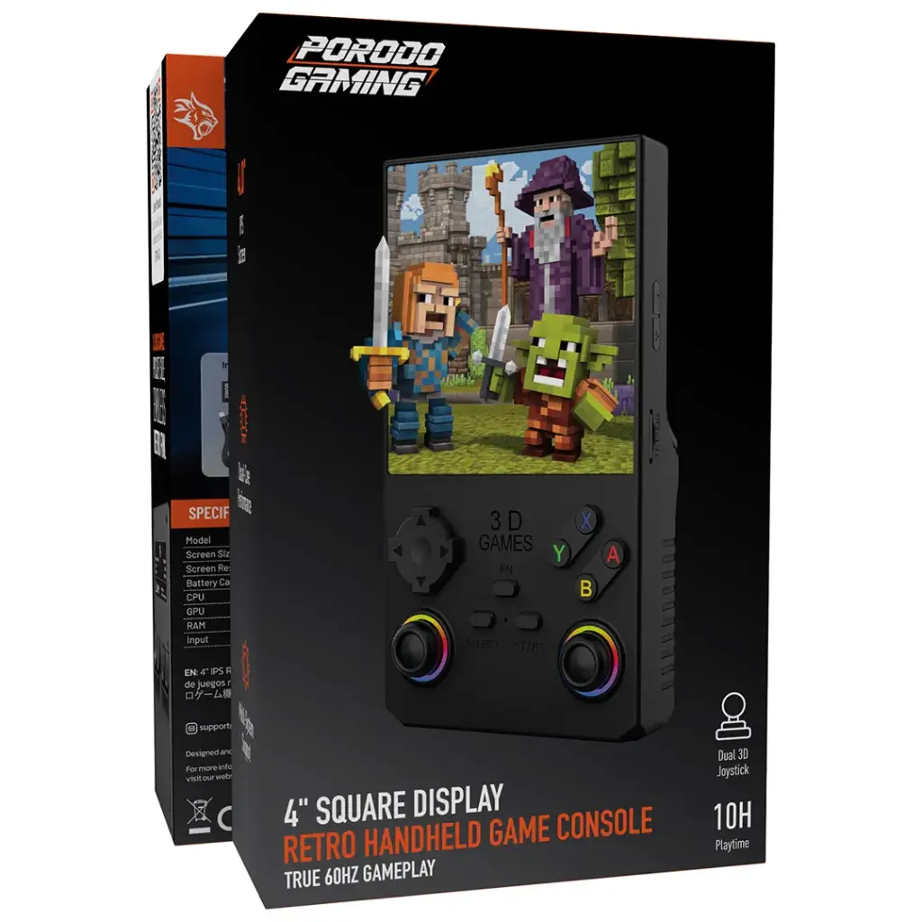 Porodo Gaming 4 Square Display Retro Handheld Game Console3.webp