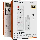 Porodo 4k Android Smart Streaming TV Stick with Google Assistant & Voice Control - White.webp