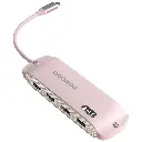 Porodo Malone Multi-Port USB-C Hub - Pink .webp
