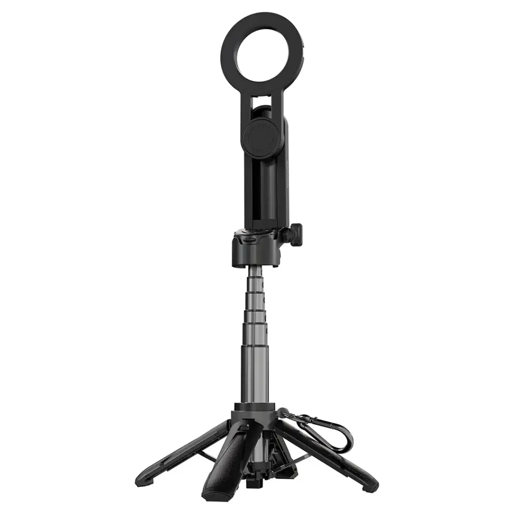 Porodo Quad-Base Selfie Stick with 360° Full Angle Rotation - Black3.webp