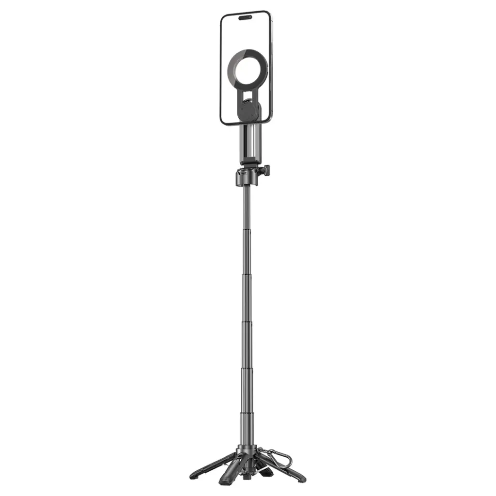 Porodo Quad-Base Selfie Stick with 360° Full Angle Rotation - Black4.webp