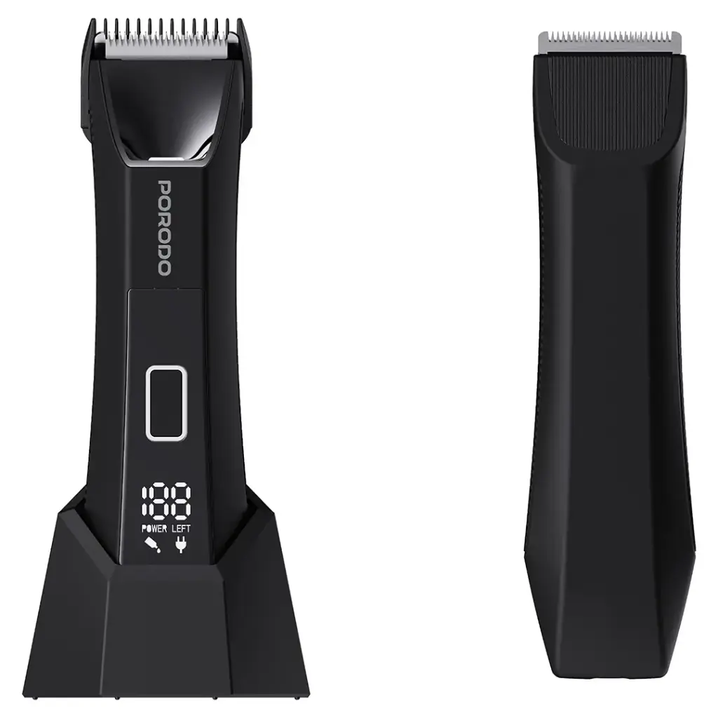Porodo Lifestyle Ceramic Blade Gentle Grooming Trimmer with Digital Display - Black4.webp