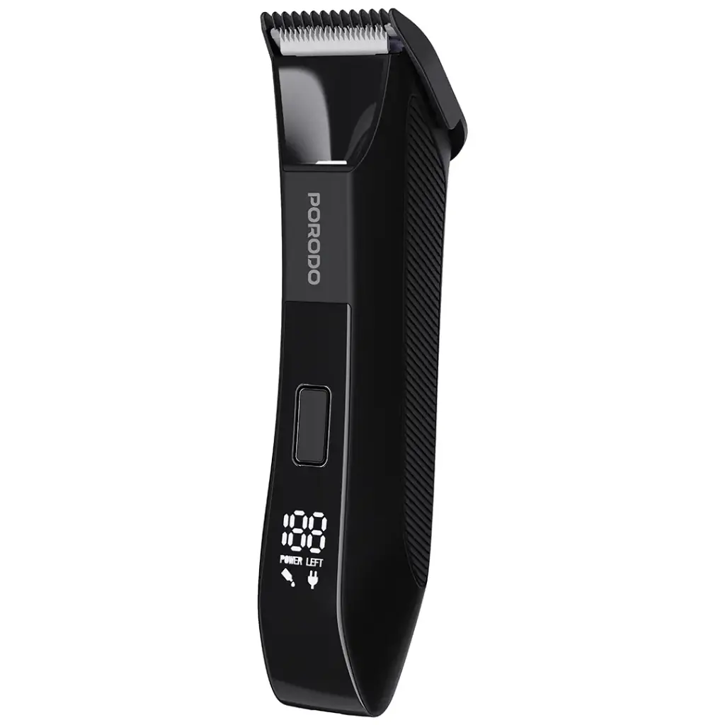Porodo Lifestyle Ceramic Blade Gentle Grooming Trimmer with Digital Display - Black3.webp