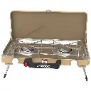 Porodo Lifestyle Dual Burner Foldable Camping Stove - Khaki4.webp