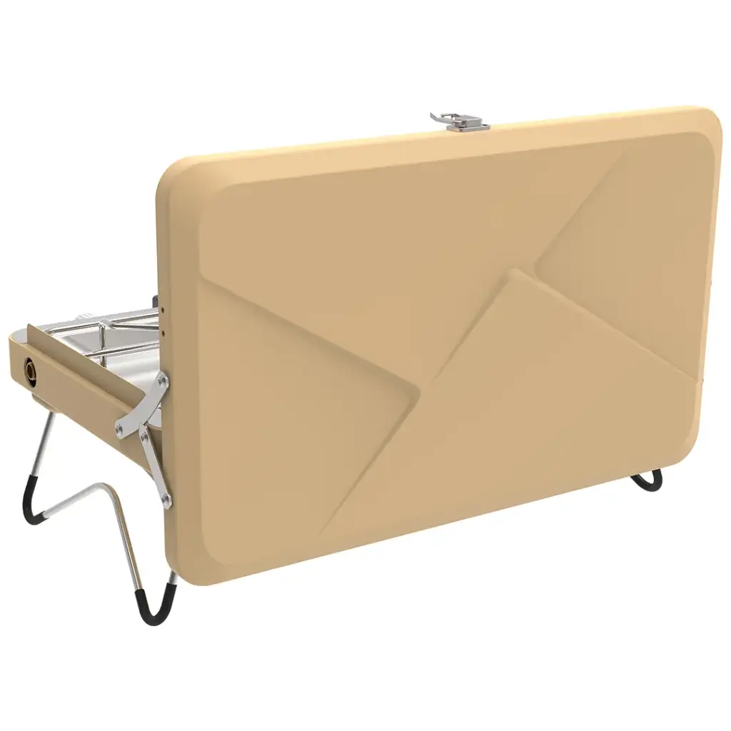 Porodo Lifestyle Dual Burner Foldable Camping Stove - Khaki3.webp