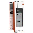 Porodo 3000W 7AC Universal Power Strip with 6 USB Ports (4C + 2A) - Gray.webp