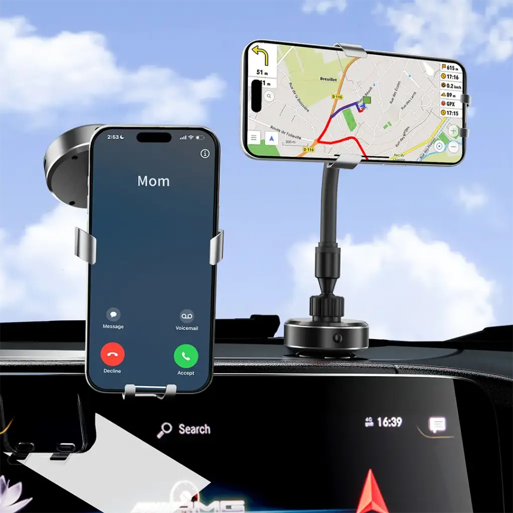 Porodo FlexiMount Universal Phone Holder with Powerful Suction - Black.webp3.webp