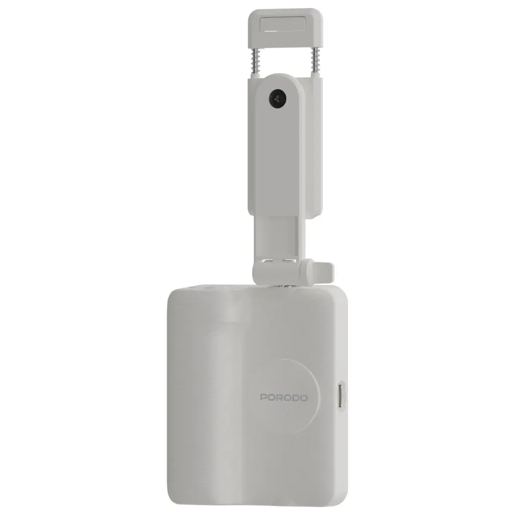 Porodo Lifestyle 3-In-1 Bluetooth Selfie Stick with Detachable Fill Light & Stand - White.webp5.webp