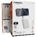 Porodo Lifestyle 3-In-1 Bluetooth Selfie Stick with Detachable Fill Light & Stand - White.webp