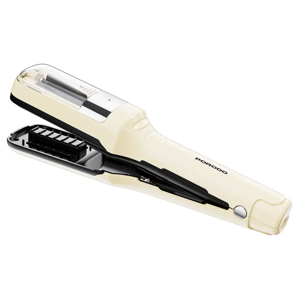 Porodo Lifestyle 2-In-1 Split End Trimmer & Hair Straightener - White4.webp