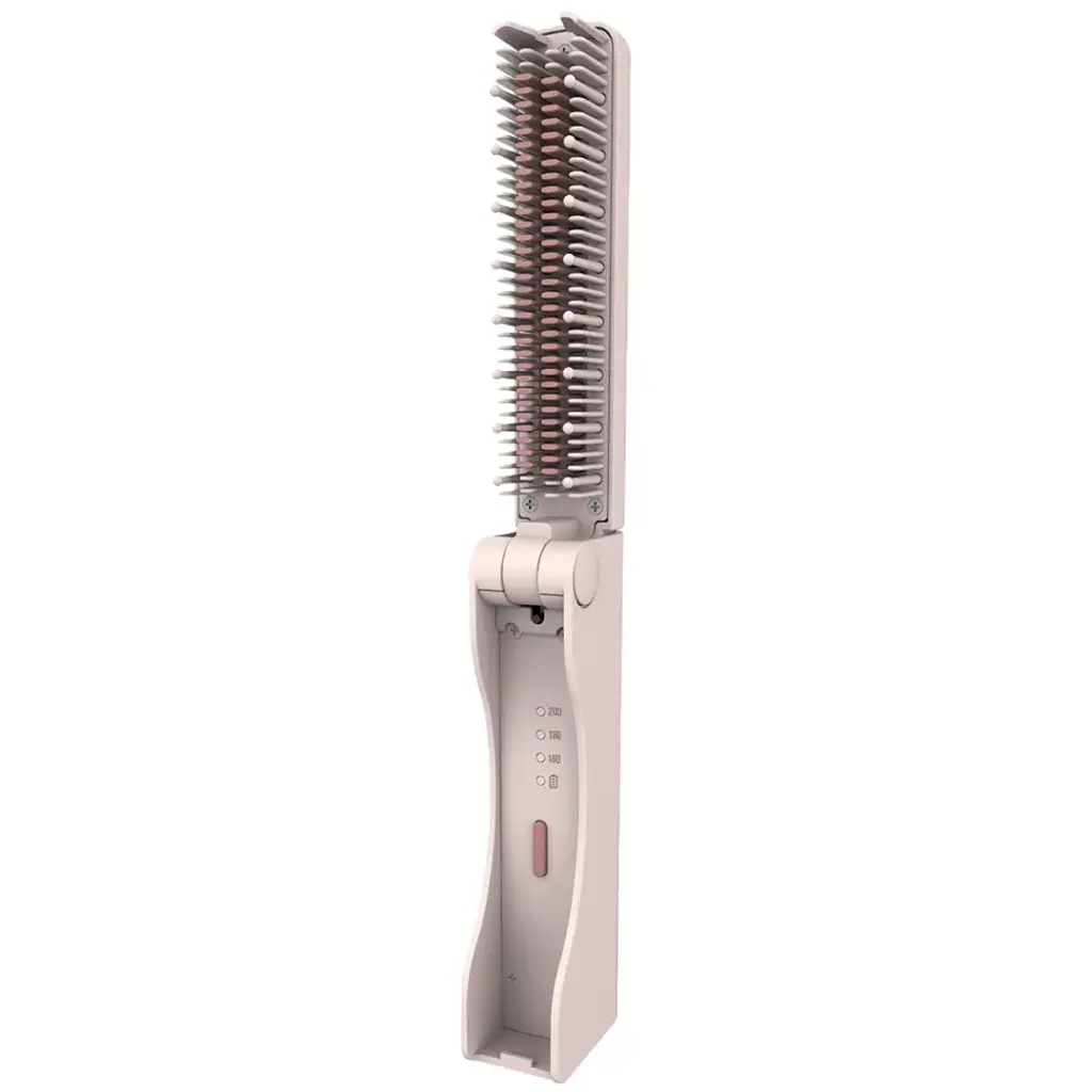 Porodo Foldable Mini Straightener Brush - Pink6.webp