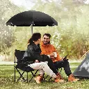 Porodo Lifestyle Campshade Camping Dual Chair with Umbrella & Cup Holder - Black6.webp