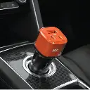 Porodo 60W Averin Multi-Port Car Charger with Aluminum Alloy Housing - Orange.webp