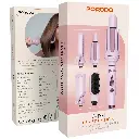 Porodo 5-In-1 Hair Styling Tool with Auto-Wrap Curling & Straightening - Pink.webp