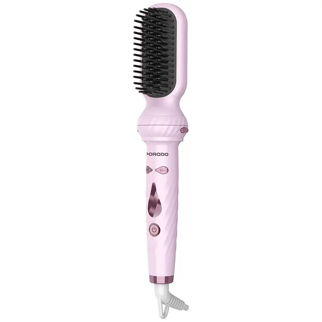 Porodo 5-In-1 Hair Styling Tool with Auto-Wrap Curling & Straightening - Pink8.webp
