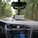 Porodo Mirror-Mounted Phone Holder Bracket with Extendable Arm - Black.webp