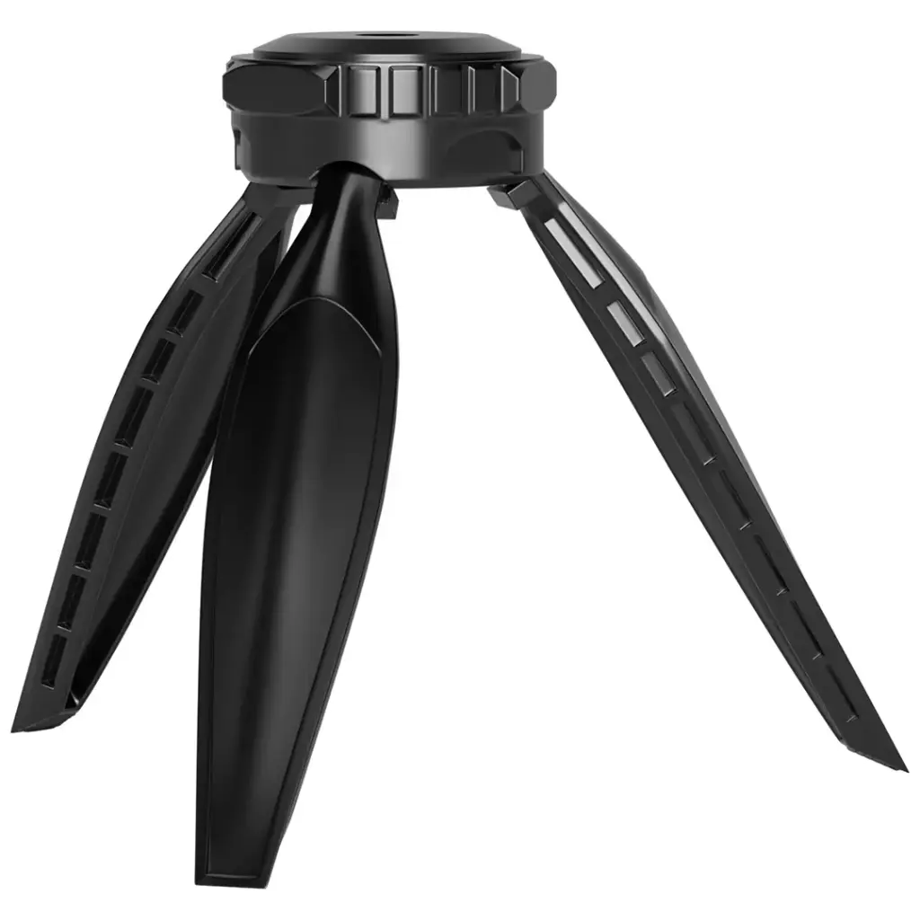 Porodo Lifestyle Handheld Ring Grip Camera & phone vlogging light with Desktop support & Phone clamp - Black4.webp