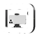 Porodo Lifestyle Handheld Ring Grip Camera & phone vlogging light with Desktop support & Phone clamp - Black2.webp