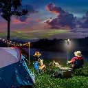 Porodo Lifestyle 9000mAh Work Lantern Foldable Multi-Mode LED Light with Tripod Base & Hook - Orange5.webp