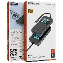 Porodo 6-In-1 Multi-Port USB-C Hub with Smart Digital Display - Gray.webp