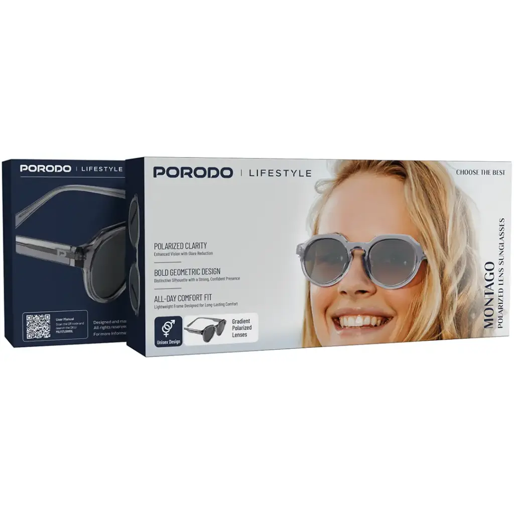 Porodo Lifestyle Montago Polarized Lens Sunglasses - Silver5.webp