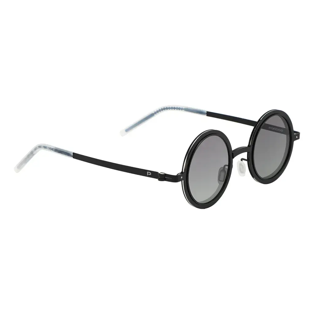 Porodo Lifestyle Geneva Round Frame Sunglasses - Black4.webp