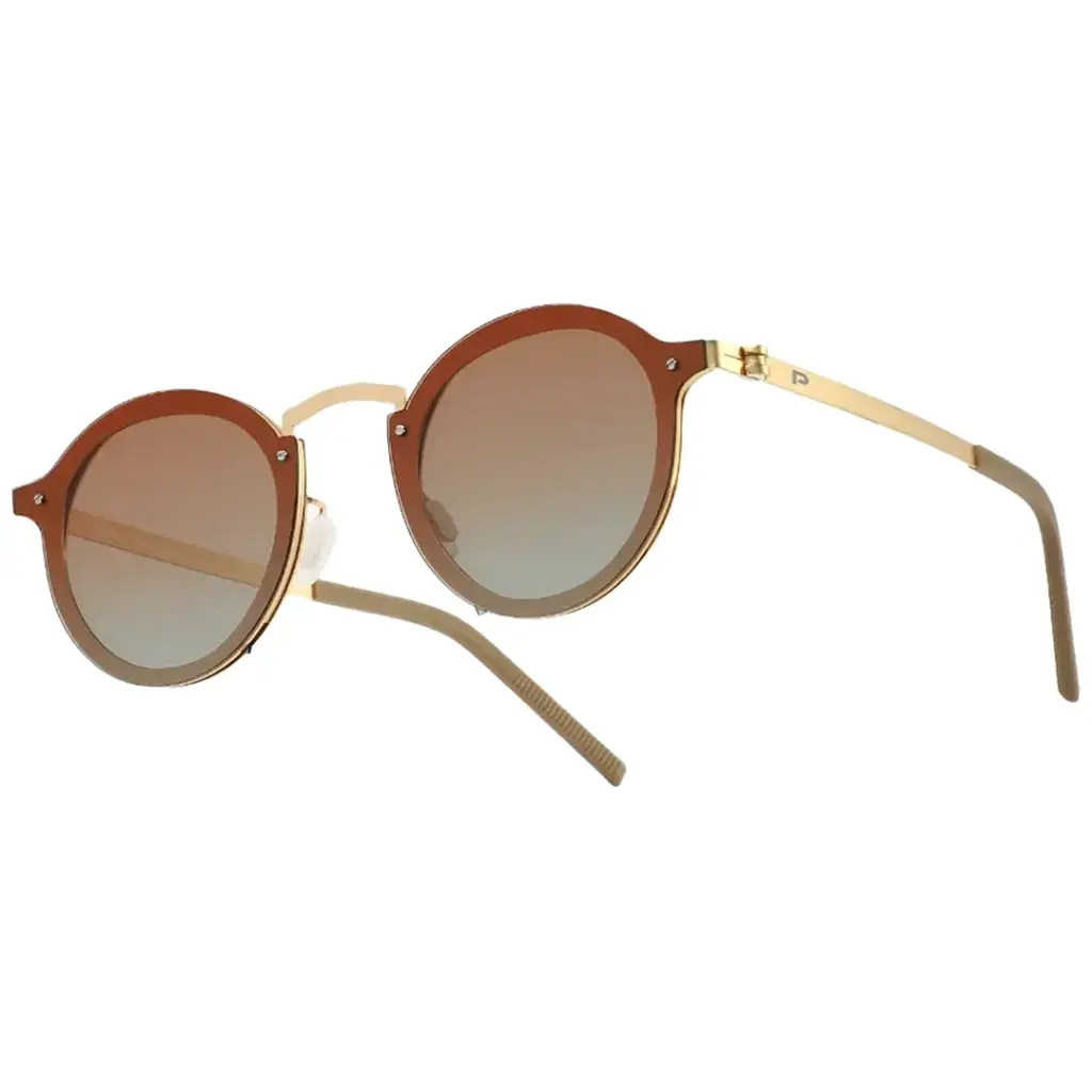 Porodo Lifestyle Riviera Round Frame Sunglasses - Gold5.webp