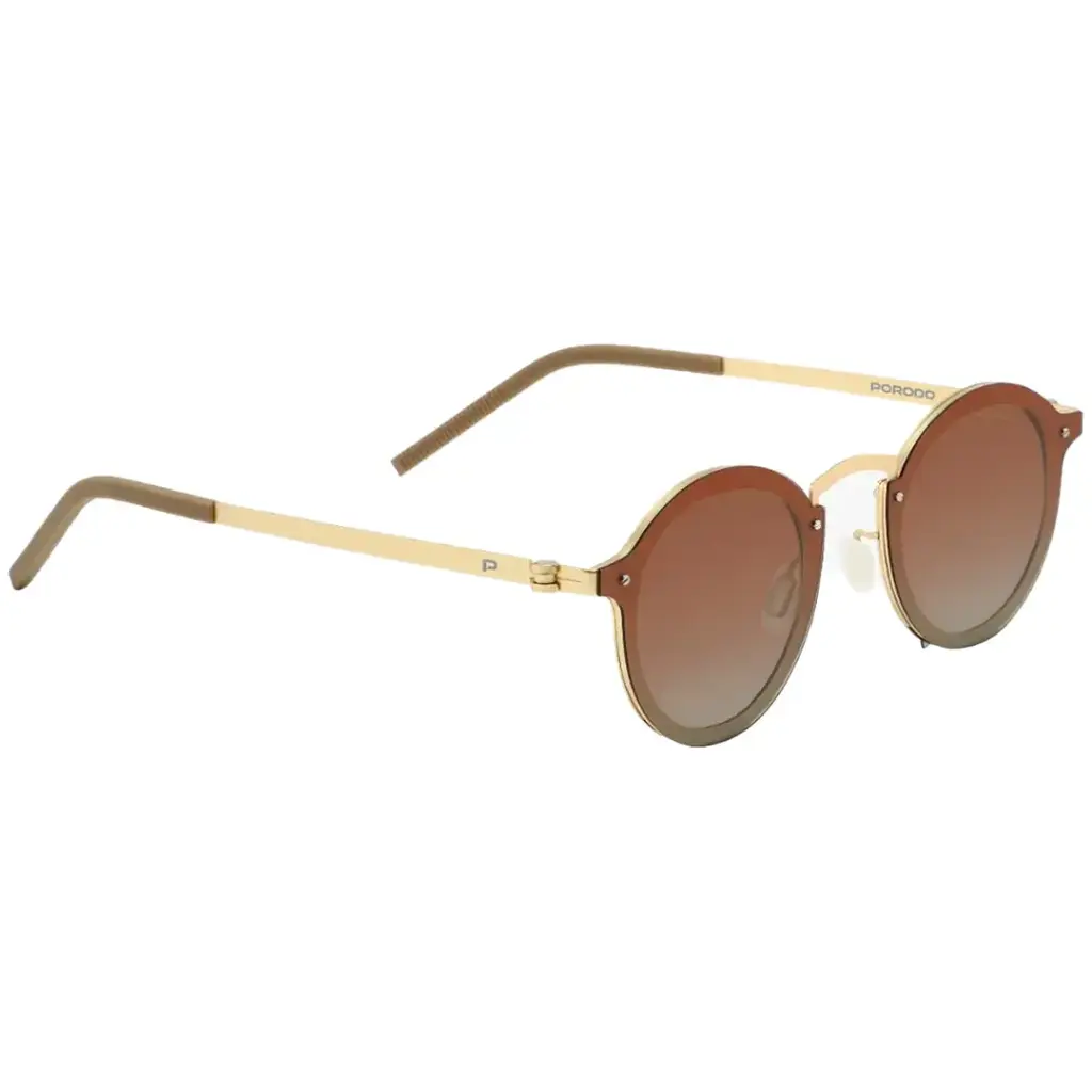 Porodo Lifestyle Riviera Round Frame Sunglasses - Gold2.webp