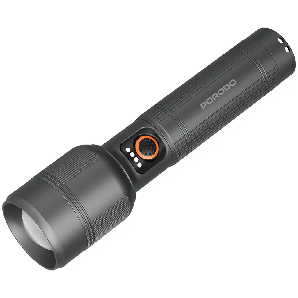 Porodo Lifestyle Lumalite 150 Rechargeable Flashlight - Gray2.webp