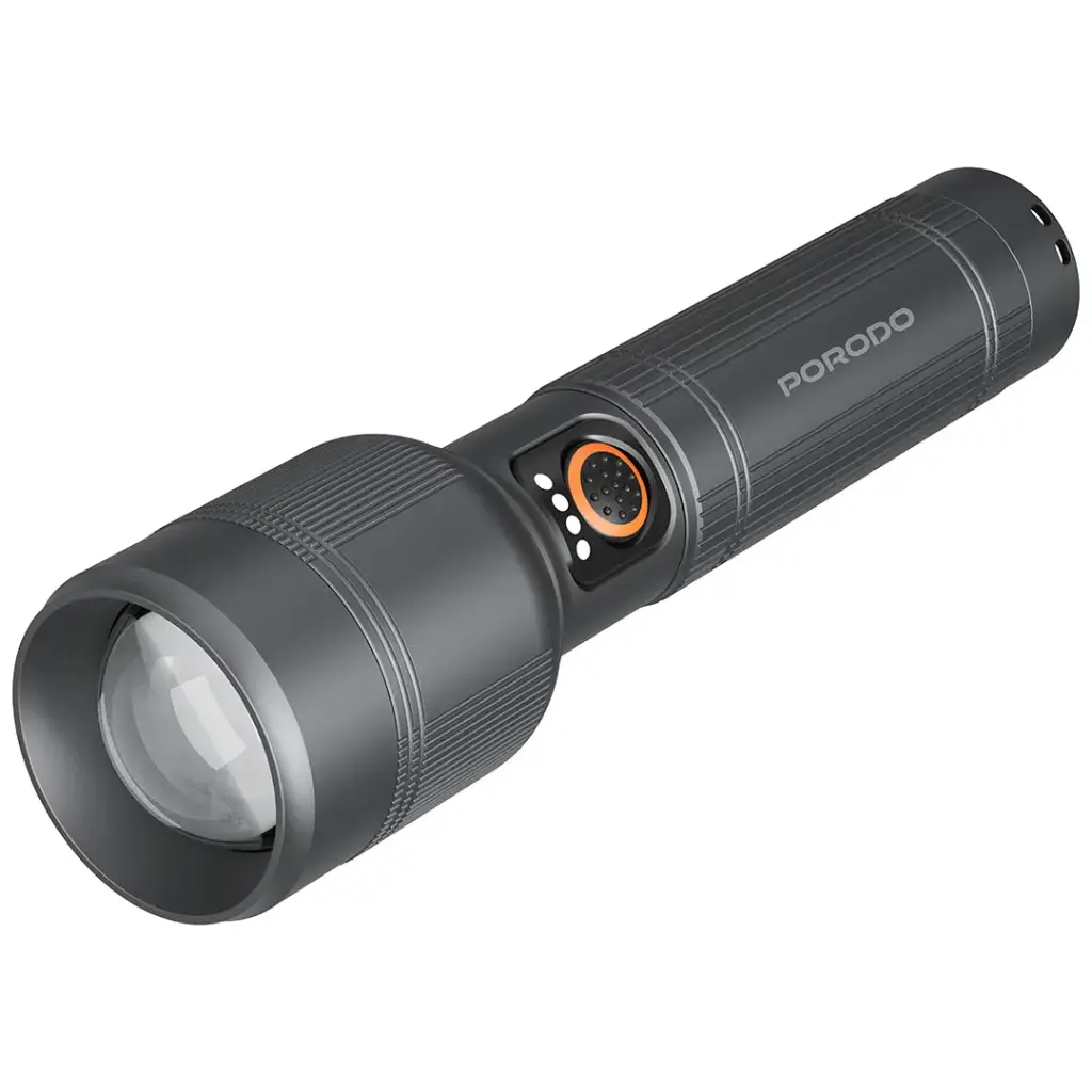 Porodo Lifestyle Lumalite 2500 Rechargeable Flashlight - Grey3.webp