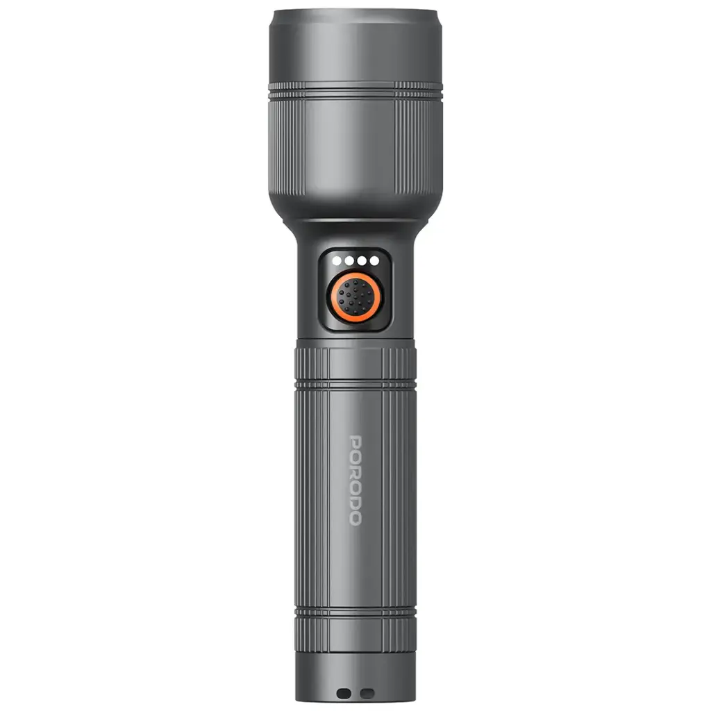 Porodo Lifestyle Lumalite 2500 Rechargeable Flashlight - Grey5.webp
