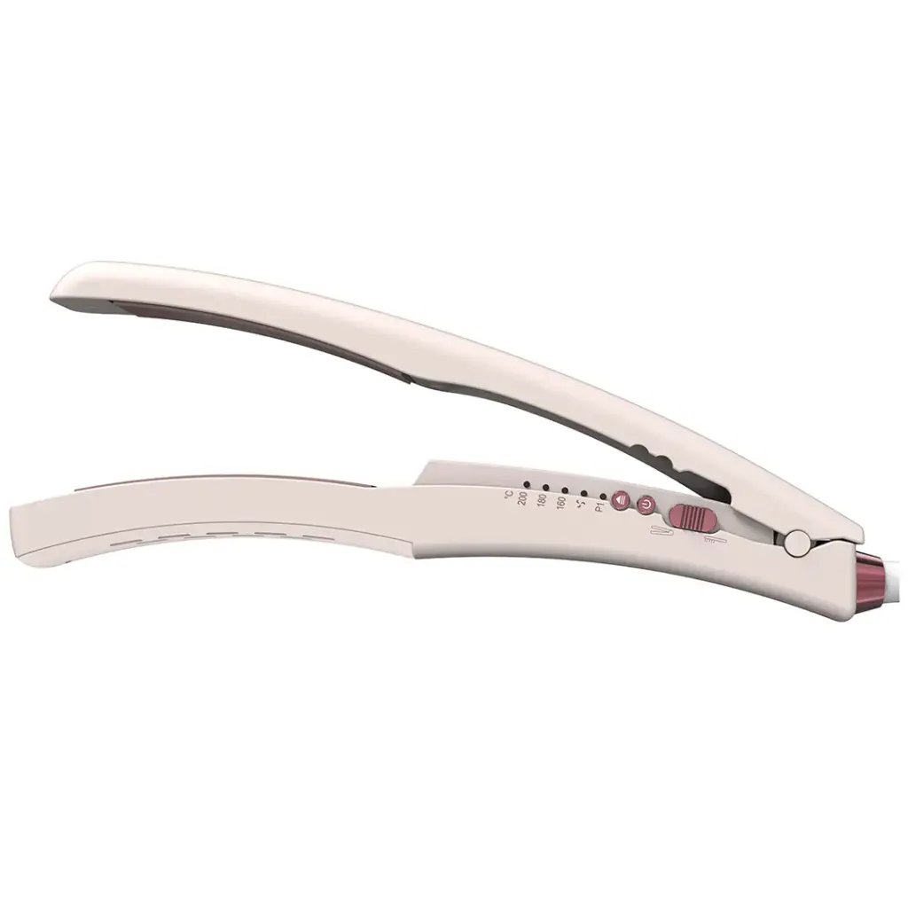 Porodo Dual-Mode Hair Straightening Brush with Detachable Comb - Pink2.webp
