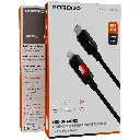 Porodo LED Braided USB-C to Lightning Charging & Data Cable - Black.webp