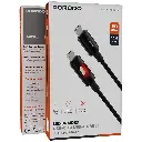 Porodo LED Braided USB-C to USB-C Charging & Data Cable - Black.webp