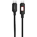 Porodo LED Braided USB-C to USB-C Charging & Data Cable - Black2.webp