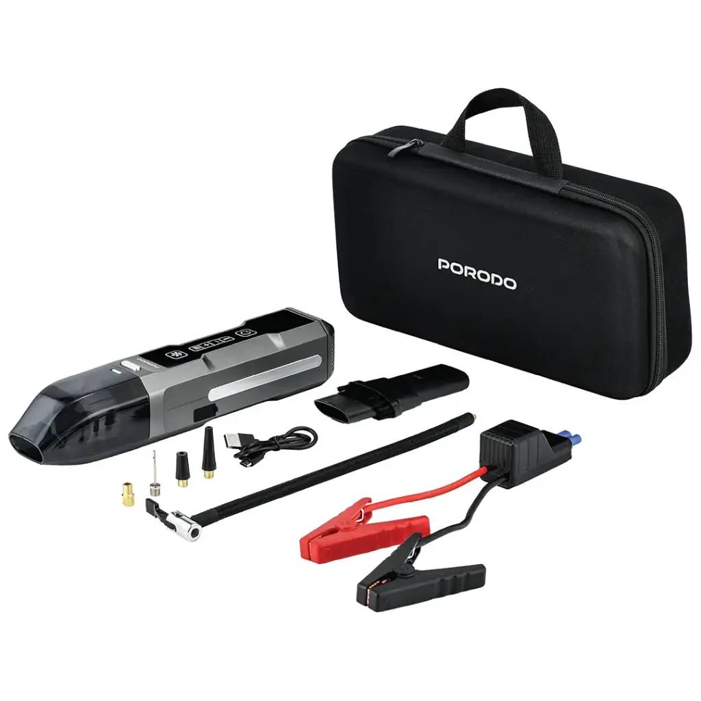 Porodo Ignatov Jump Starter & Air Pump with Handheld Vacuum & USB-C Recharge - Black.webp4.webp