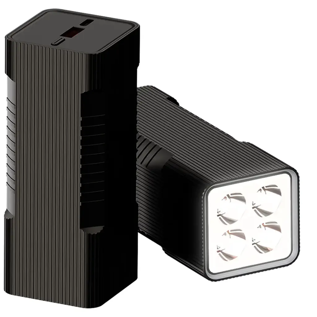 Porodo Lumera 10000mAh Power Bank with Built-In Flashlight - Black4.webp