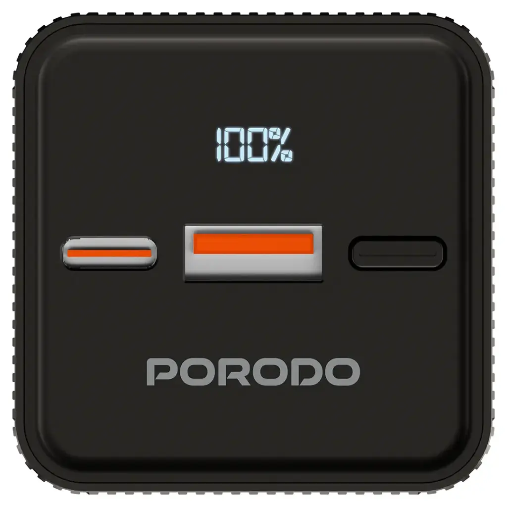 Porodo Lumera 10000mAh Power Bank with Built-In Flashlight - Black6.webp