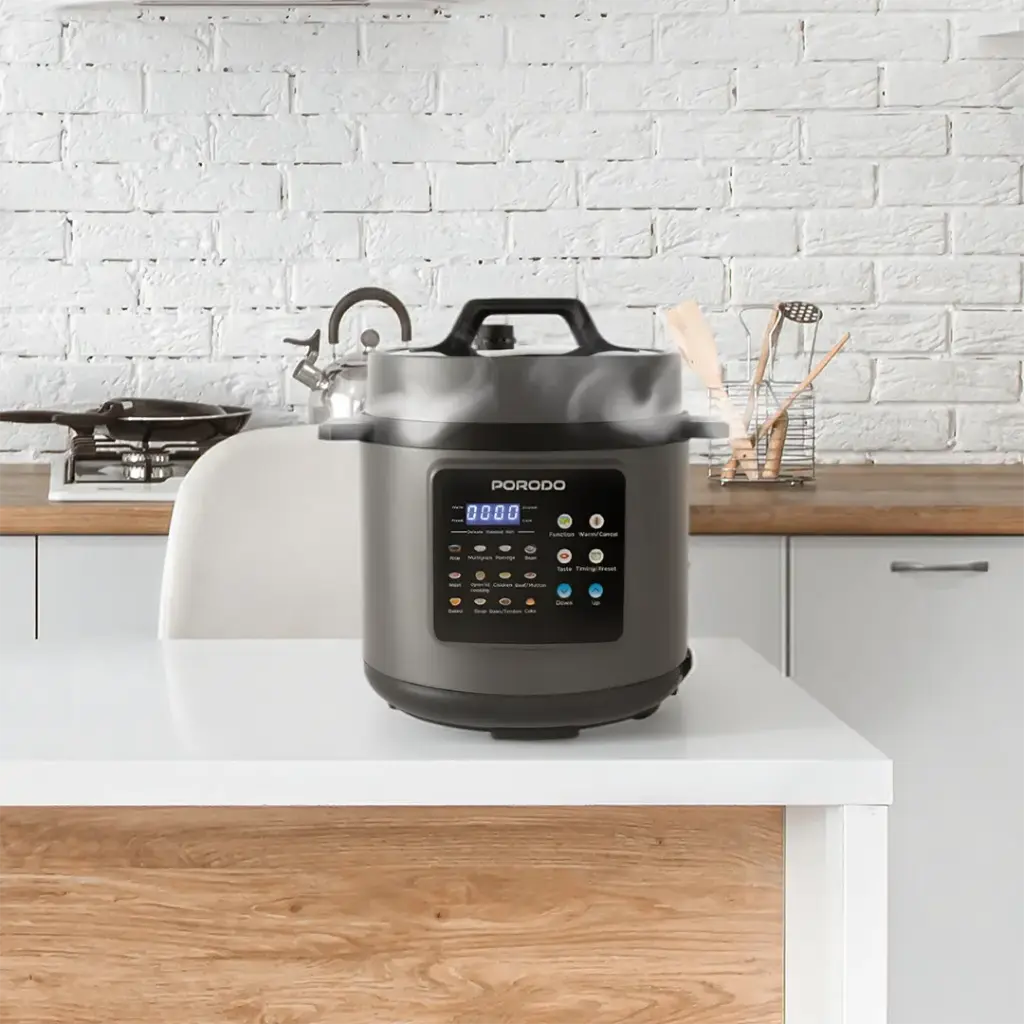 Porodo Lifestyle 1300W Multi-Cuisine Pressure Cooker With High-Quality Material - Gray3.webp
