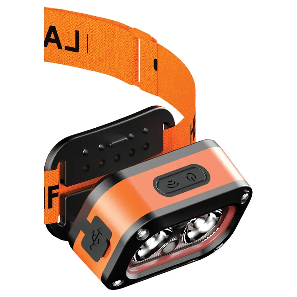 Porodo Wave-Sensor Rechargeable LED Headlamp - Orange.webp
