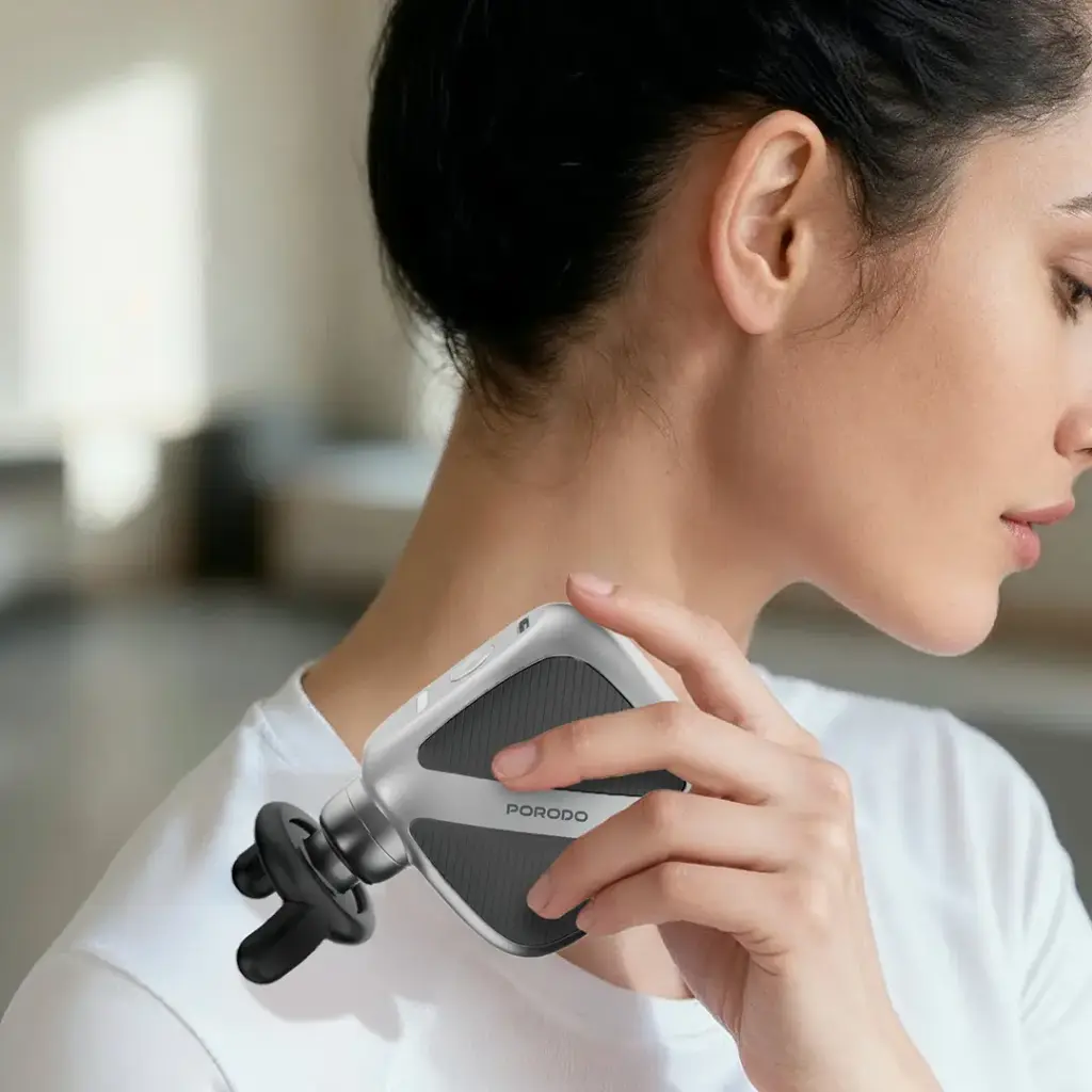 Porodo Lifestyle Pocket-Sized Muscle Relief Massager - Gray2.webp