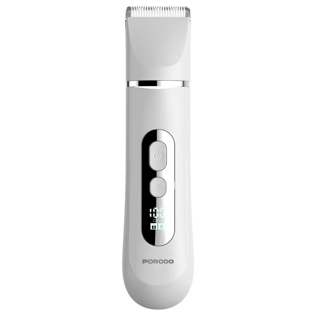 Porodo 4-In-1 Face & Body Electric Trimmer with Smart LED Display - White7.webp