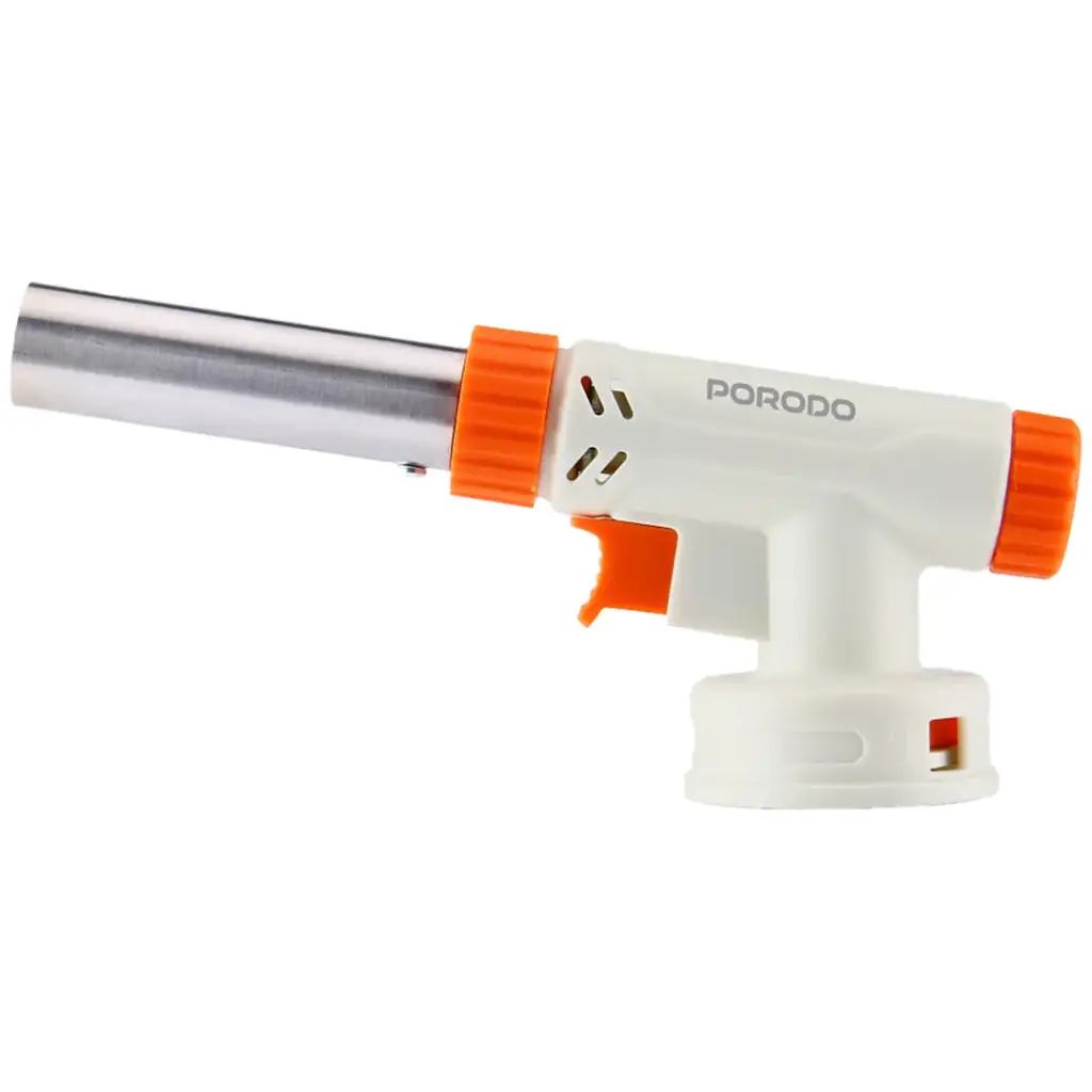 Porodo Lifestyle Dual-Mode Butane Gas Torch with Piezo Ignition - Cream White-Orange2.webp