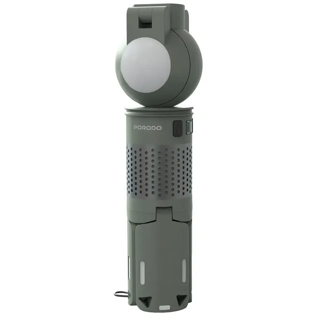 Porodo Lifestyle Foldable Lantern LED Camping Light with Tripod Base & RGB Lighting - Green3.webp