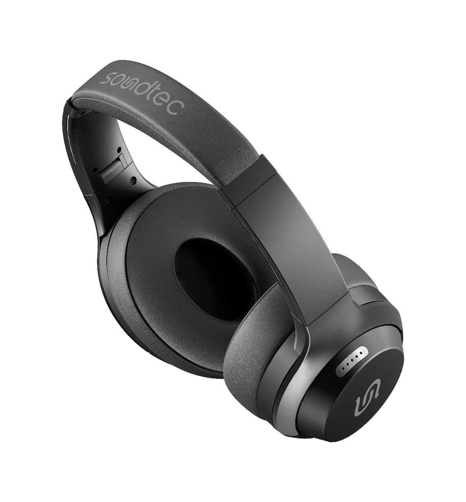 Porodo Soundtec Hush Wireless Over-Ear ANC Headphone - Black